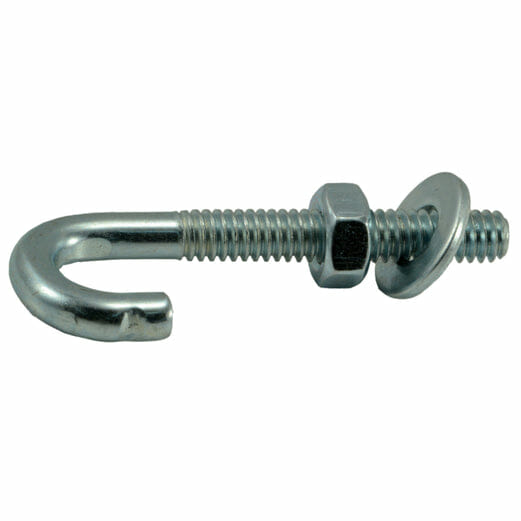 Fasteners, Bolts,1/4″-20 x 7/16″ x 2″, J Bolts