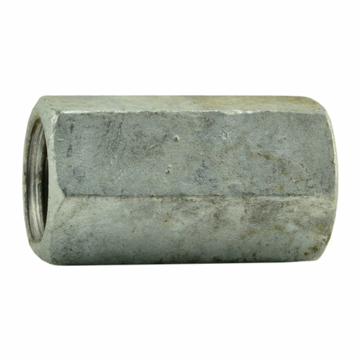 Fasteners, Nuts,5/8″ to 1/2″ x 1-1/2″, Coupling Nuts