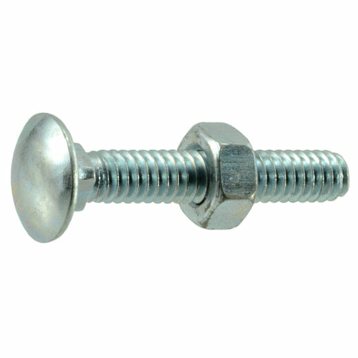 Fasteners, Bolts,1/4″-20 x 1-1/2″, Carriage Bolts