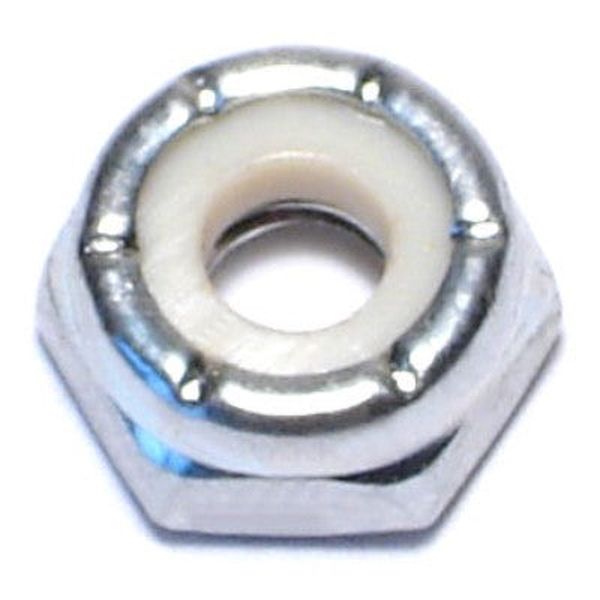 #10-24 Zinc Plated Grade 2 Steel Coarse Thread Nylon Insert Lock Nuts
