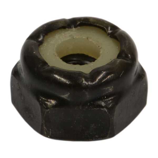 #10-24 Black Zinc Plated Steel Coarse Thread Nylon Insert Lock Nuts