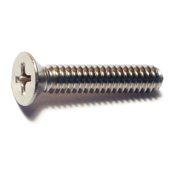 #10-24 x 1" 18-8 Stainless Steel Coarse Thread Phillips Flat Head Machine Screws