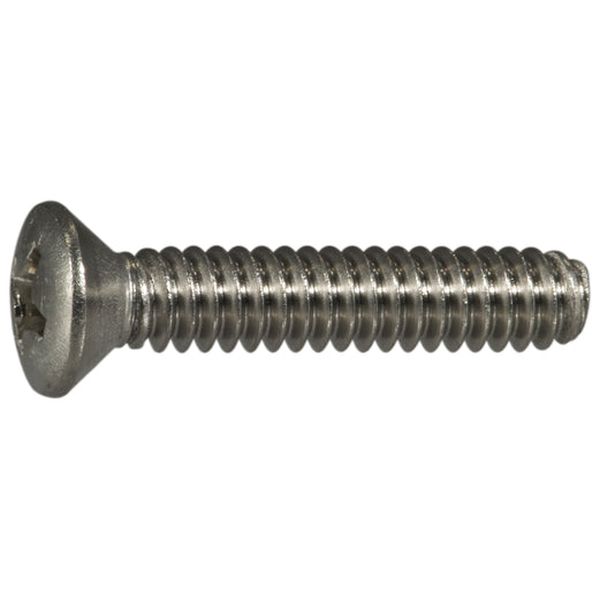 #10-24 x 1" 18-8 Stainless Steel Coarse Thread Phillips Oval Head Machine Screws