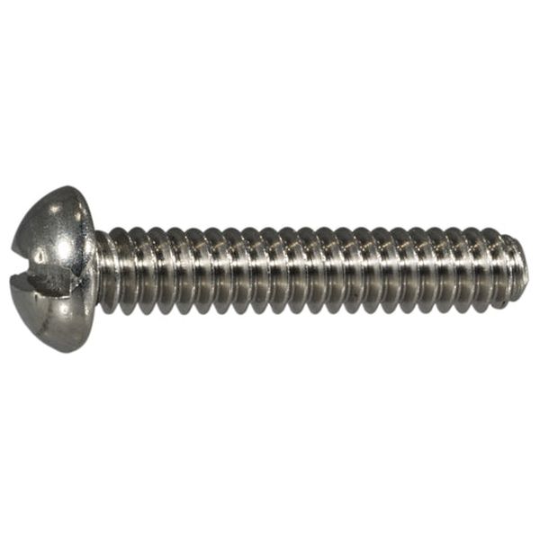 #10-24 x 1" 18-8 Stainless Steel Coarse Thread Slotted Round Head Machine Screws