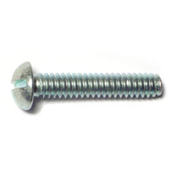 #10-24 x 1" Zinc Plated Steel Coarse Thread Slotted Round Head Machine Screws