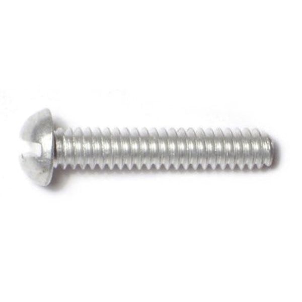 #10-24 x 1" Aluminum Coarse Thread Slotted Round Head Machine Screws