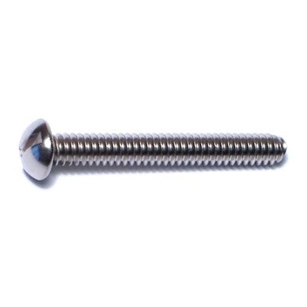 #10-24 x 1-1/2" 18-8 Stainless Steel Coarse Thread Slotted Round Head Machine Screws