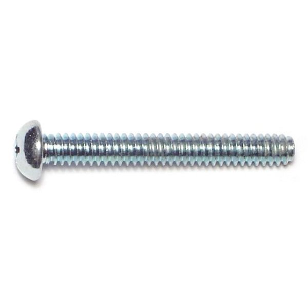 #10-24 x 1-1/2" Zinc Plated Steel Coarse Thread Phillips Round Head Machine Screws