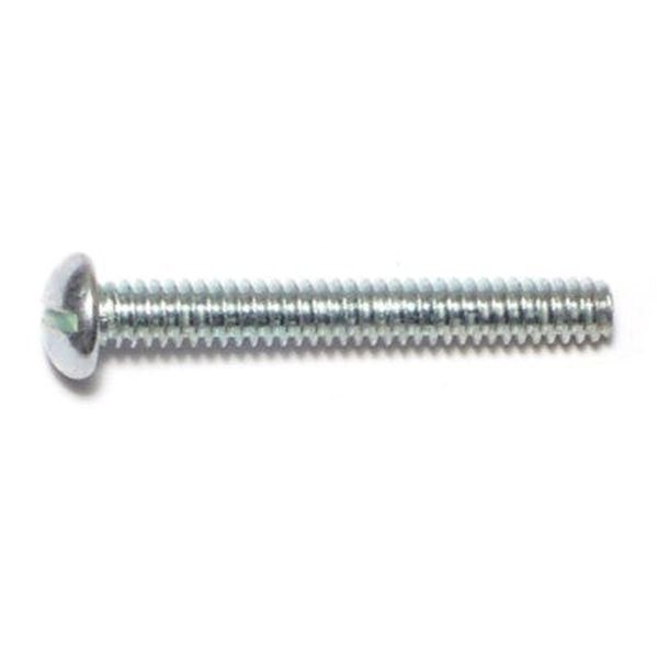 #10-24 x 1-1/2" Zinc Plated Steel Coarse Thread Slotted Round Head Machine Screws
