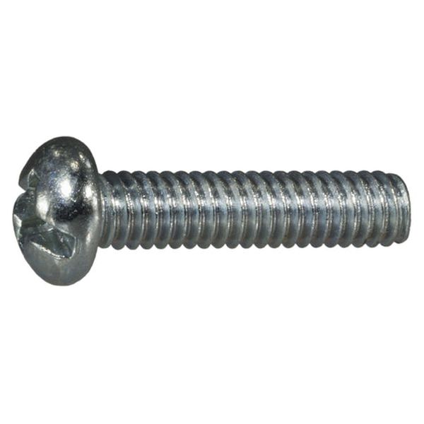 #10-24 x 1-1/2" Zinc Plated Steel Coarse Thread Combo Round Head Machine Screws