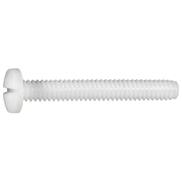 #10-24 x 1-1/2" Nylon Plastic Coarse Thread Slotted Binding Machine Screws