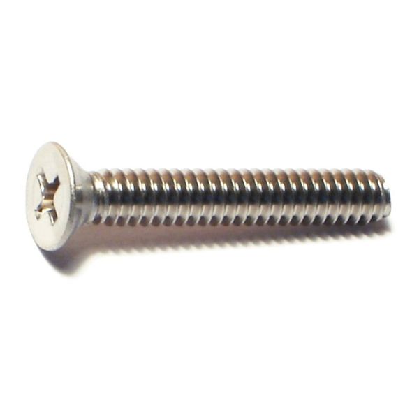 #10-24 x 1-1/4" 18-8 Stainless Steel Coarse Thread Phillips Flat Head Machine Screws