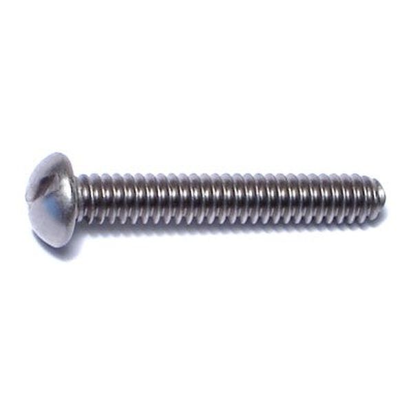 #10-24 x 1-1/4" 18-8 Stainless Steel Coarse Thread Slotted Round Head Machine Screws