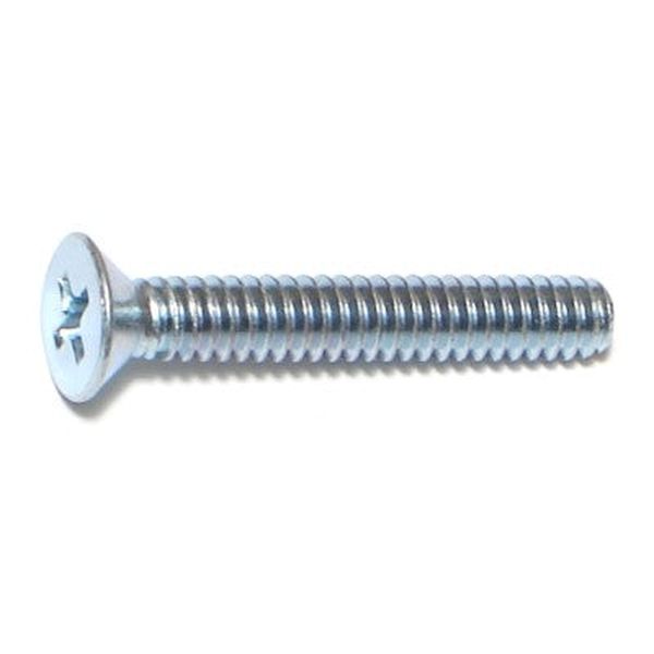 #10-24 x 1-1/4" Zinc Plated Steel Coarse Thread Phillips Flat Head Machine Screws