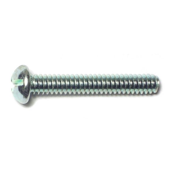 #10-24 x 1-1/4" Zinc Plated Steel Coarse Thread Slotted Round Head Machine Screws