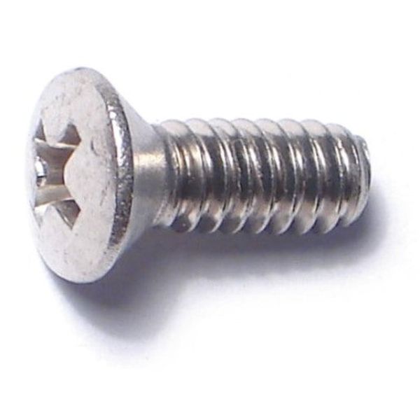 #10-24 x 1/2" 18-8 Stainless Steel Coarse Thread Phillips Oval Head Machine Screws
