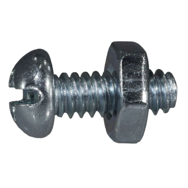 #10-24 x 1/2" Zinc Plated Steel Coarse Thread Combo Round Head Machine Screws