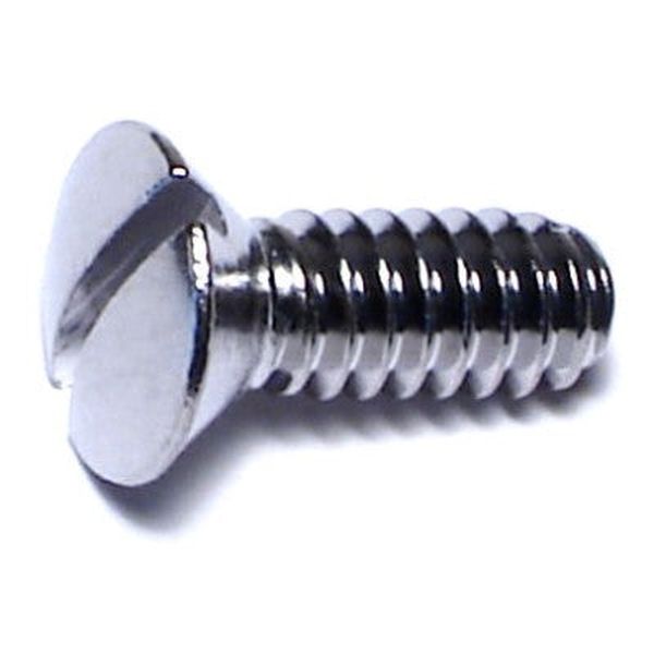 #10-24 x 1/2" Brass Coarse Thread Slotted Oval Head Machine Screws