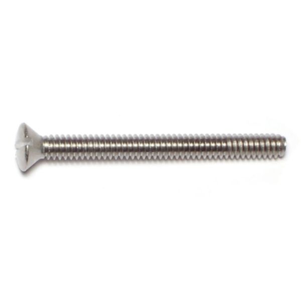 #10-24 x 2" 18-8 Stainless Steel Coarse Thread Slotted Oval Head Machine Screws