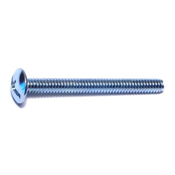 #10-24 x 2" Zinc Plated Steel Coarse Thread Combo Truss Head Machine Screws