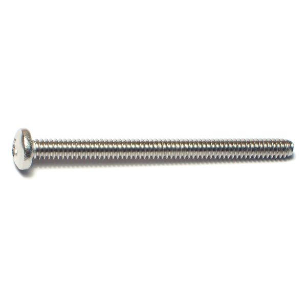 #10-24 x 2-1/2" 18-8 Stainless Steel Coarse Thread Phillips Pan Head Machine Screws