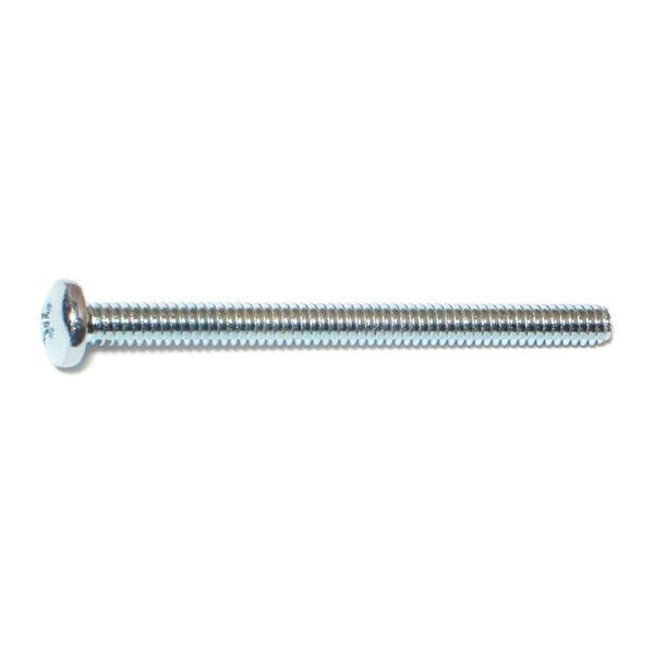 #10-24 x 2-1/2" Zinc Plated Steel Coarse Thread Phillips Pan Head Machine Screws