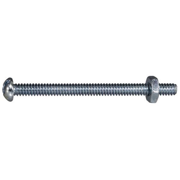 #10-24 x 2-1/2" Zinc Plated Steel Coarse Thread Combo Round Head Machine Screws