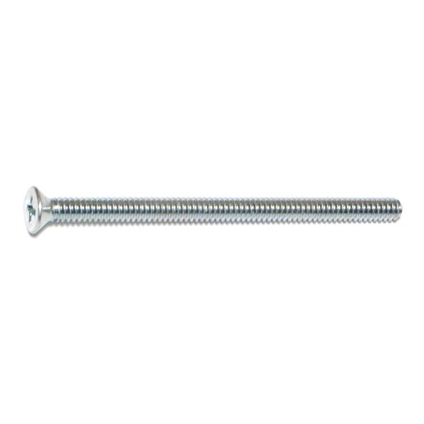 #10-24 x 3" Zinc Plated Steel Coarse Thread Phillips Flat Head Machine Screws