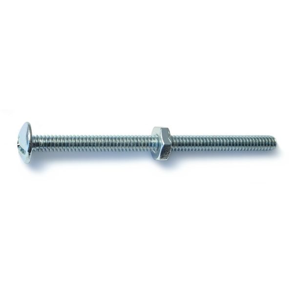#10-24 x 3" Zinc Plated Steel Coarse Thread Combo Round Head Machine Screws