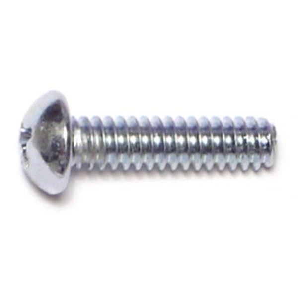 #10-24 x 3/4" Zinc Plated Steel Coarse Thread Phillips Round Head Machine Screws