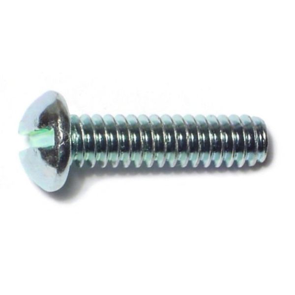 #10-24 x 3/4" Zinc Plated Steel Coarse Thread Slotted Round Head Machine Screws