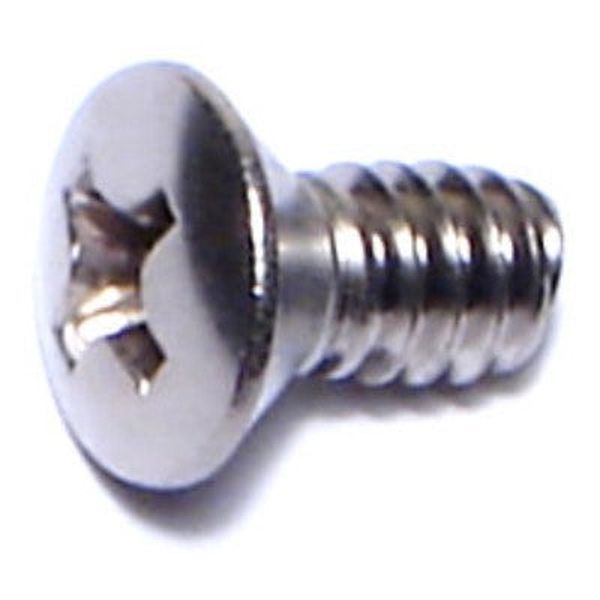 #10-24 x 3/8" 18-8 Stainless Steel Coarse Thread Phillips Oval Head Machine Screws