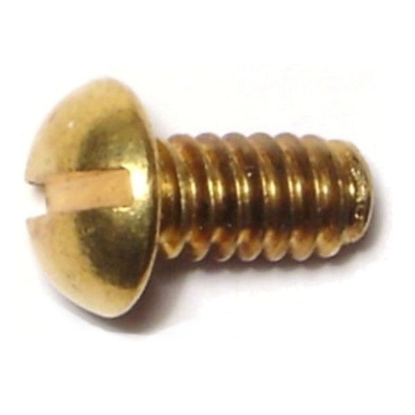#10-24 x 3/8" Brass Coarse Thread Slotted Round Head Machine Screws
