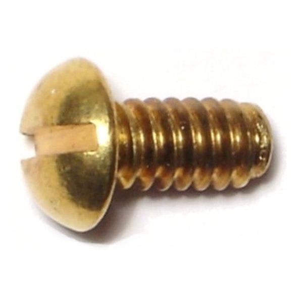 #10-24 x 3/8" Brass Coarse Thread Slotted Round Head Machine Screws