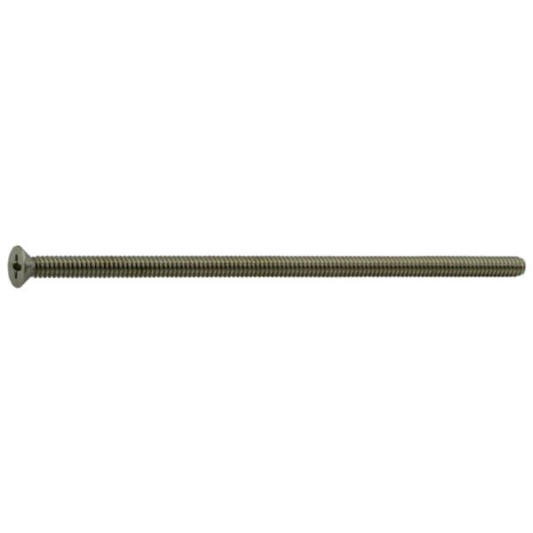 #10-24 x 5" 18-8 Stainless Steel Coarse Thread Phillips Flat Head Machine Screws