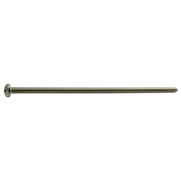 #10-24 x 6" 18-8 Stainless Steel Coarse Thread Phillips Pan Head Machine Screws