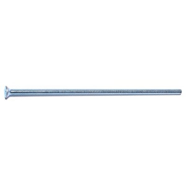 #10-24 x 6" Zinc Plated Steel Coarse Thread Phillips Flat Head Machine Screws