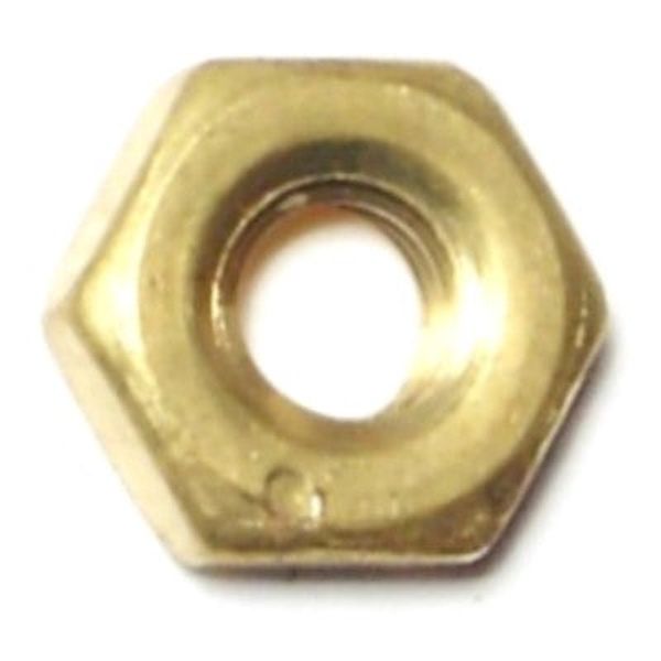 #10-32 Brass Fine Thread Hex Machine Screw Nuts