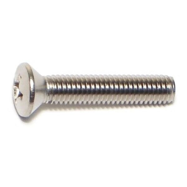 #10-32 x 1" 18-8 Stainless Steel Fine Thread Phillips Oval Head Machine Screws