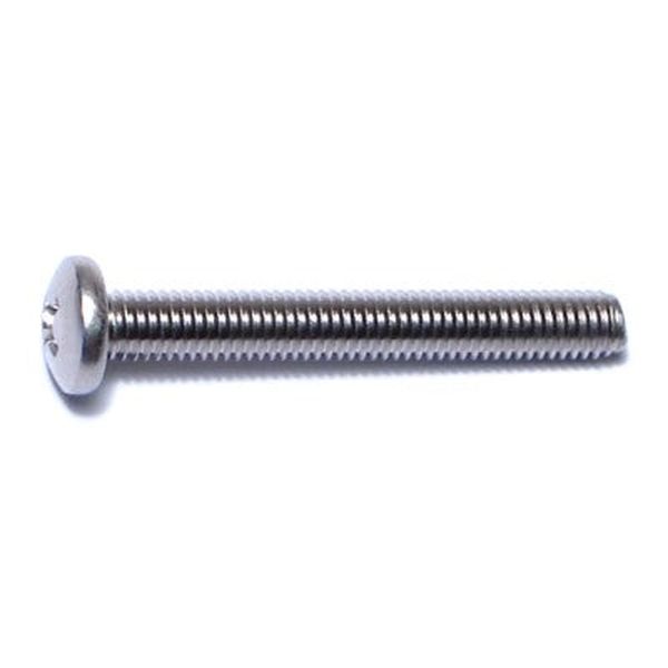 #10-32 x 1-1/2" 18-8 Stainless Steel Fine Thread Phillips Pan Head Machine Screws