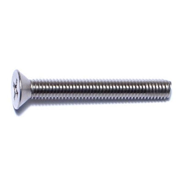 #10-32 x 1-1/2" 18-8 Stainless Steel Fine Thread Phillips Flat Head Machine Screws