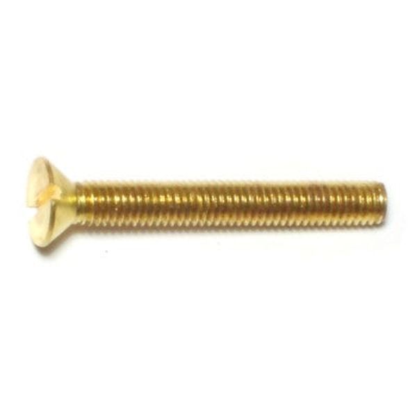 #10-32 x 1-1/2" Brass Fine Thread Slotted Flat Head Machine Screws