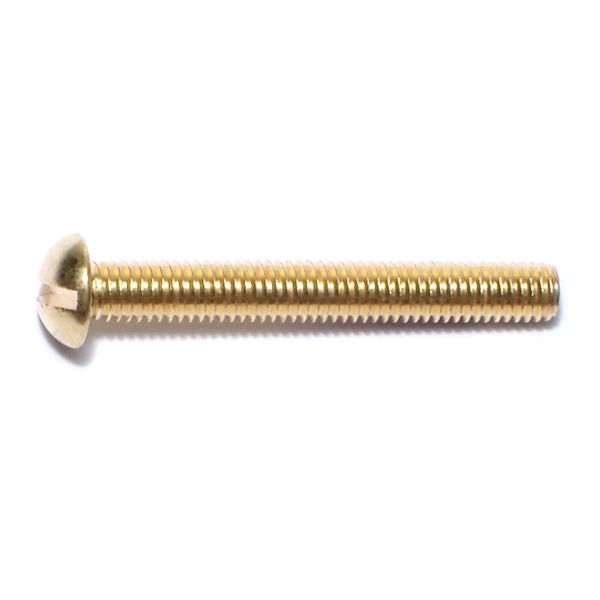#10-32 x 1-1/2" Brass Fine Thread Slotted Round Head Machine Screws