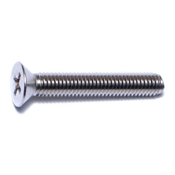 #10-32 x 1-1/4" 18-8 Stainless Steel Fine Thread Phillips Flat Head Machine Screws