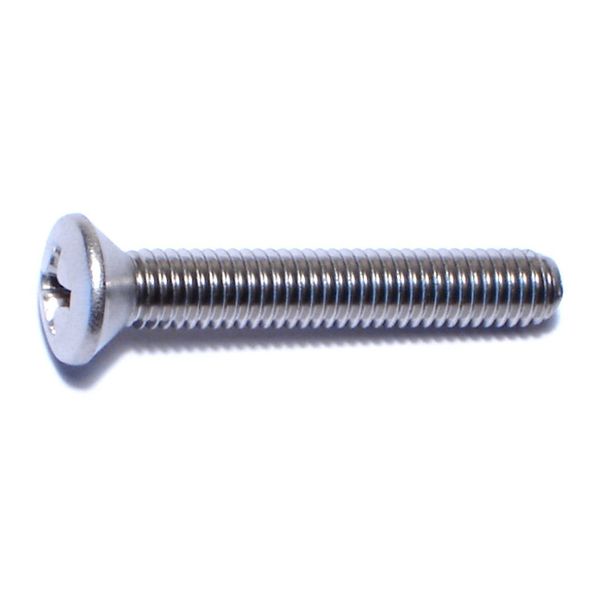 #10-32 x 1-1/4" 18-8 Stainless Steel Fine Thread Phillips Oval Head Machine Screws