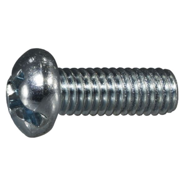 #10-32 x 1/2" Zinc Plated Steel Fine Thread Combo Round Head Machine Screws