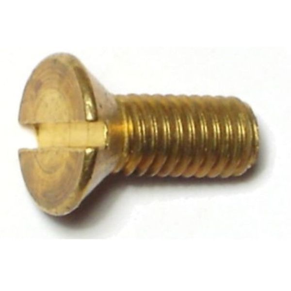 #10-32 x 1/2" Brass Fine Thread Slotted Flat Head Machine Screws
