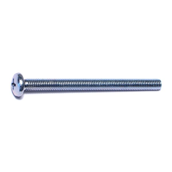 #10-32 x 2-1/2" Zinc Plated Steel Fine Thread Phillips Pan Head Machine Screws
