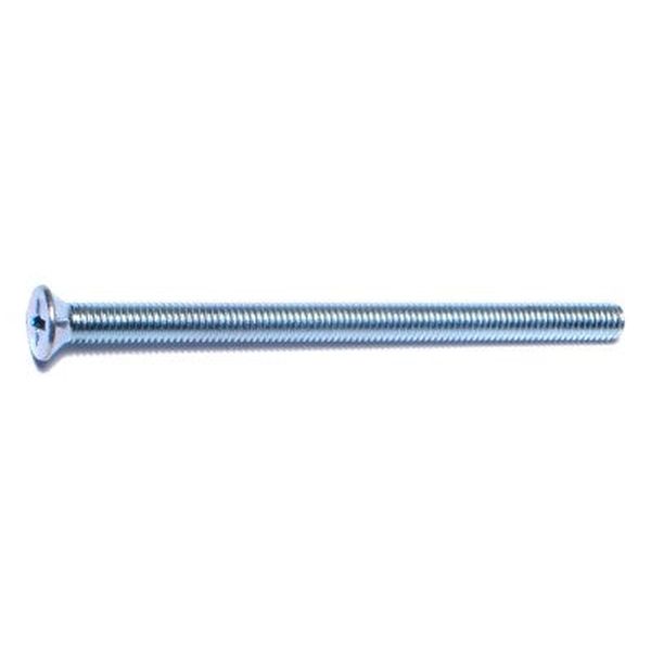 #10-32 x 3" Zinc Plated Steel Fine Thread Phillips Flat Head Machine Screws