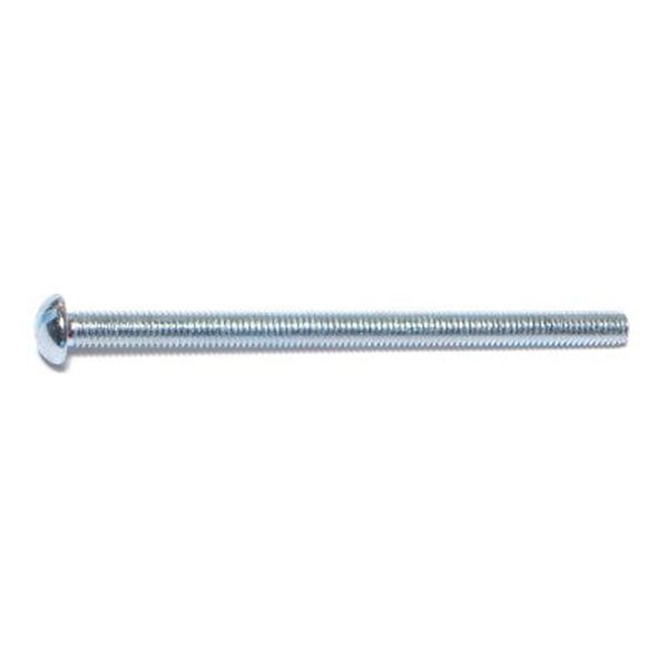 #10-32 x 3" Zinc Plated Steel Fine Thread Slotted Round Head Machine Screws